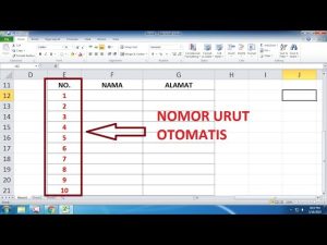 Cara Buat Nomor Urut di Excel